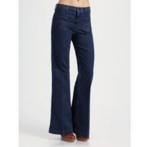 J Brand Darkwash Cotton Luna Wide Leg Jeans | 27